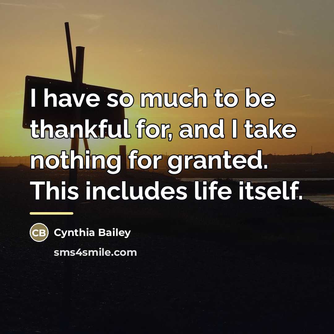 “I have so much to be thankful for, and I…” quote by Cynthia Bailey