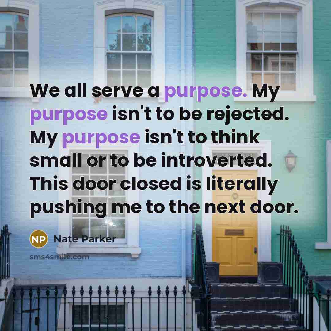 “We all serve a purpose. My purpose isn't to be…” quote by Nate Parker