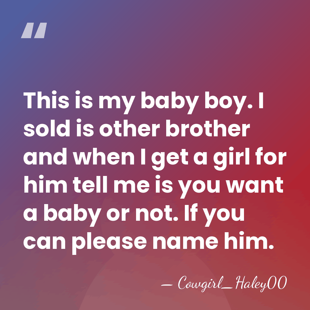 This is my baby boy. I sold is other brother and when&hellip; - Cowgirl_Haley00