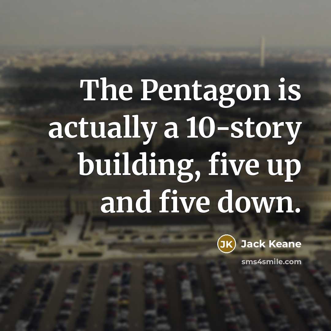 “The Pentagon is actually a 10-story building, five up and…” quote by Jack Keane