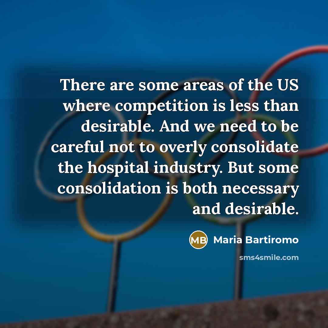 “There are some areas of the US where competition is…” quote by Maria Bartiromo