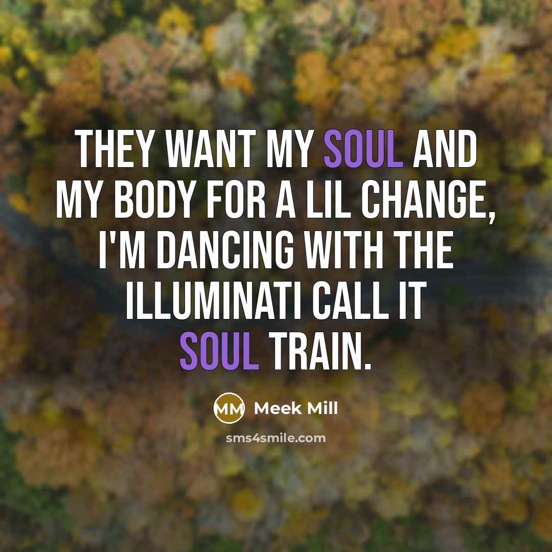 “They want my soul and my body for a lil…” quote by Meek Mill