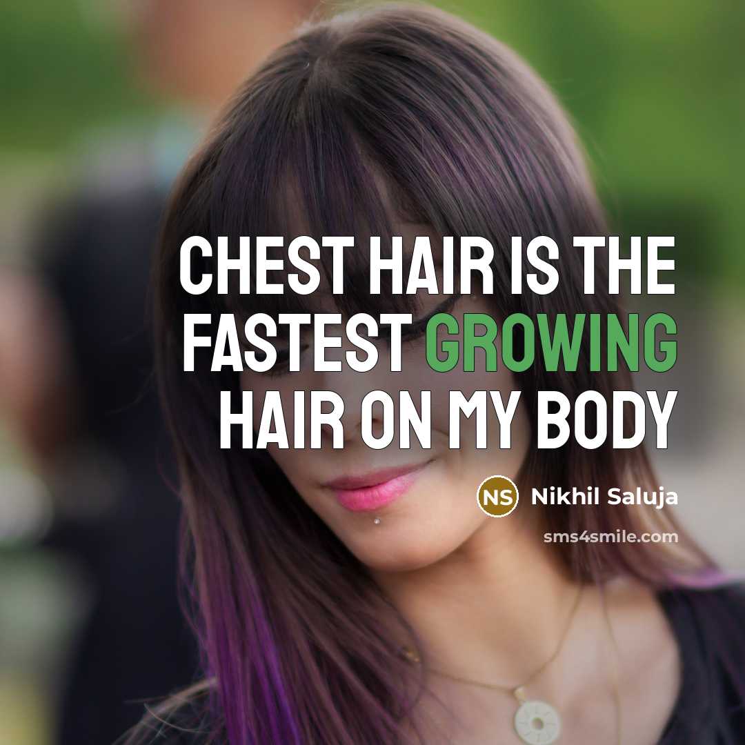 “Chest hair is the fastest growing hair on my body…” quote by Nikhil Saluja