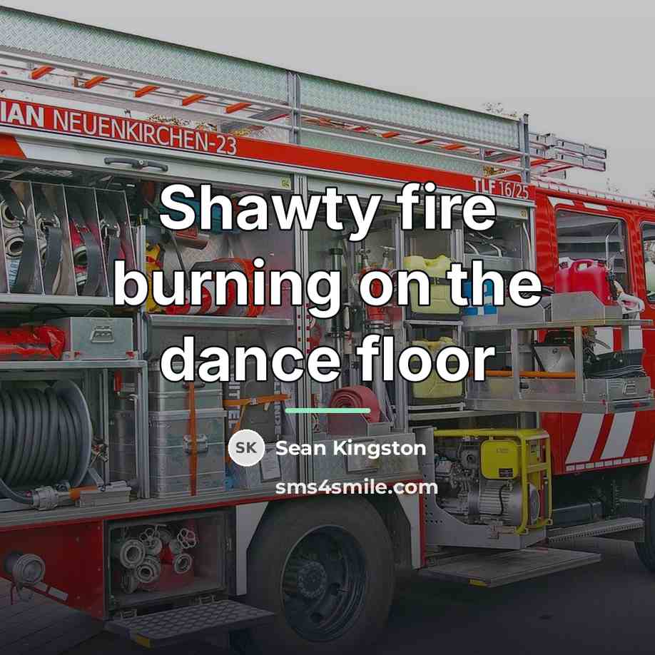 “Shawty fire burning on the dance floor…” quote by Sean Kingston