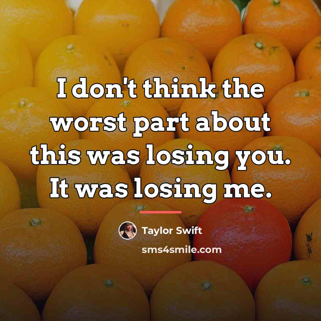 “I don't think the worst part about this was losing…” quote by Taylor Swift