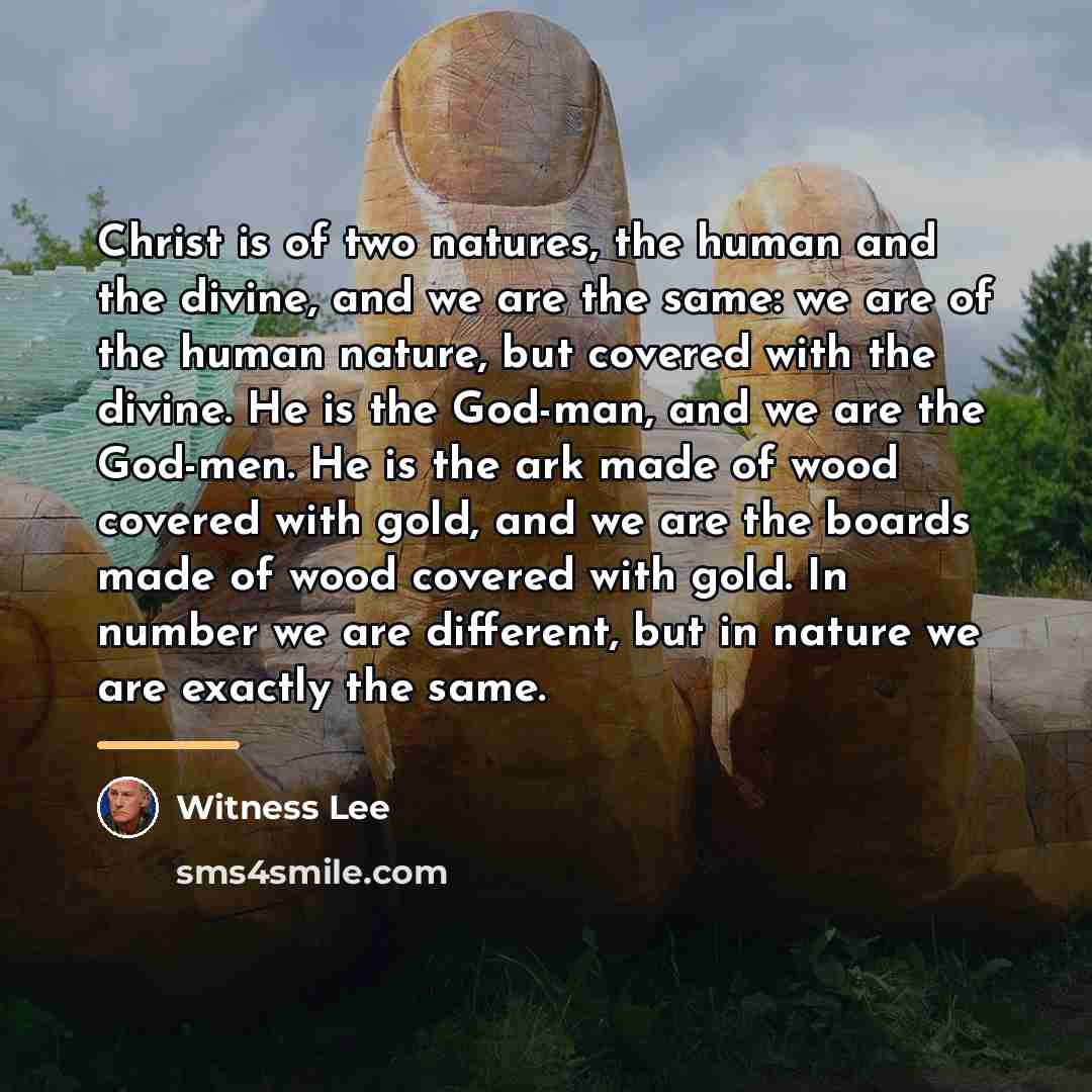 “Christ is of two natures, the human and the divine,…” quote by Witness Lee