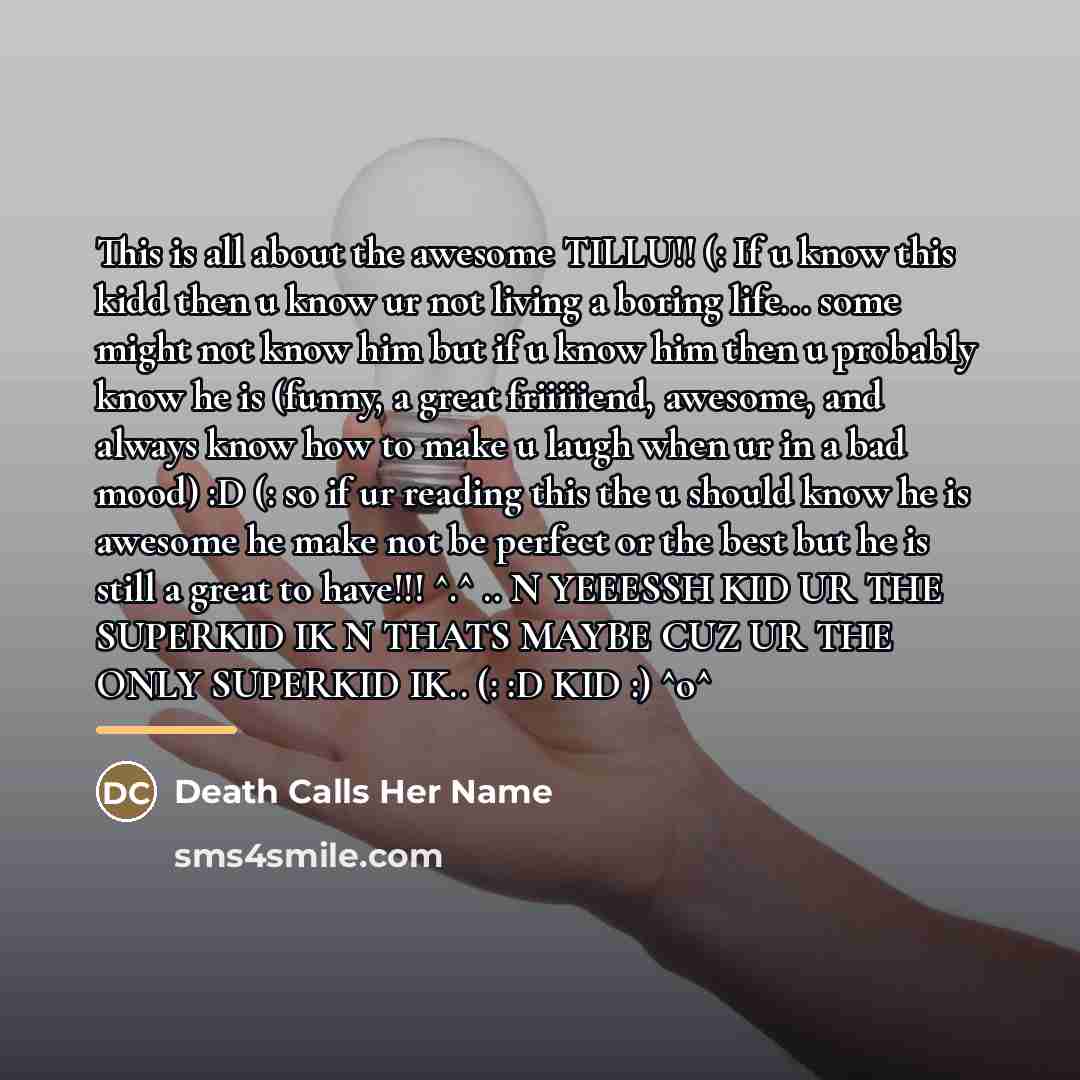 “This is all about the awesome TILLU!! (: If u…” quote by Death Calls Her Name