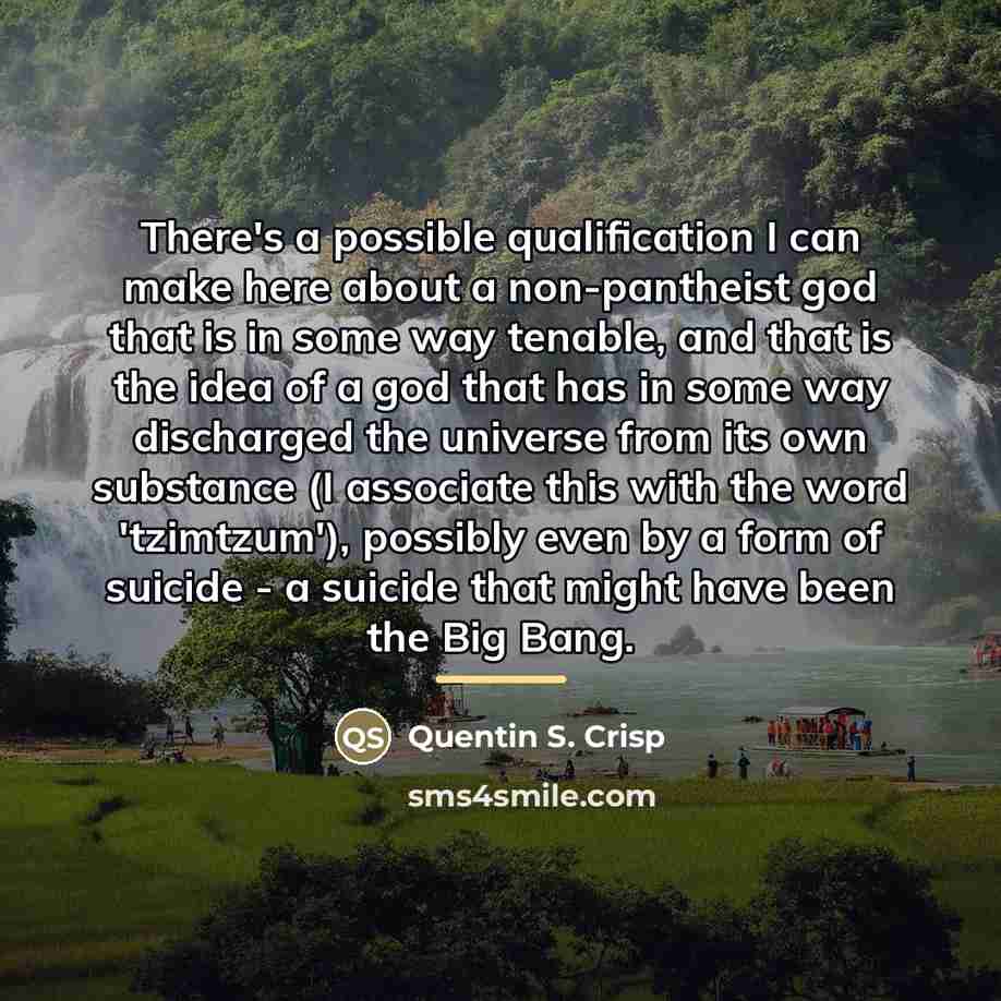 “There's a possible qualification I can make here about a…” quote by Quentin S. Crisp