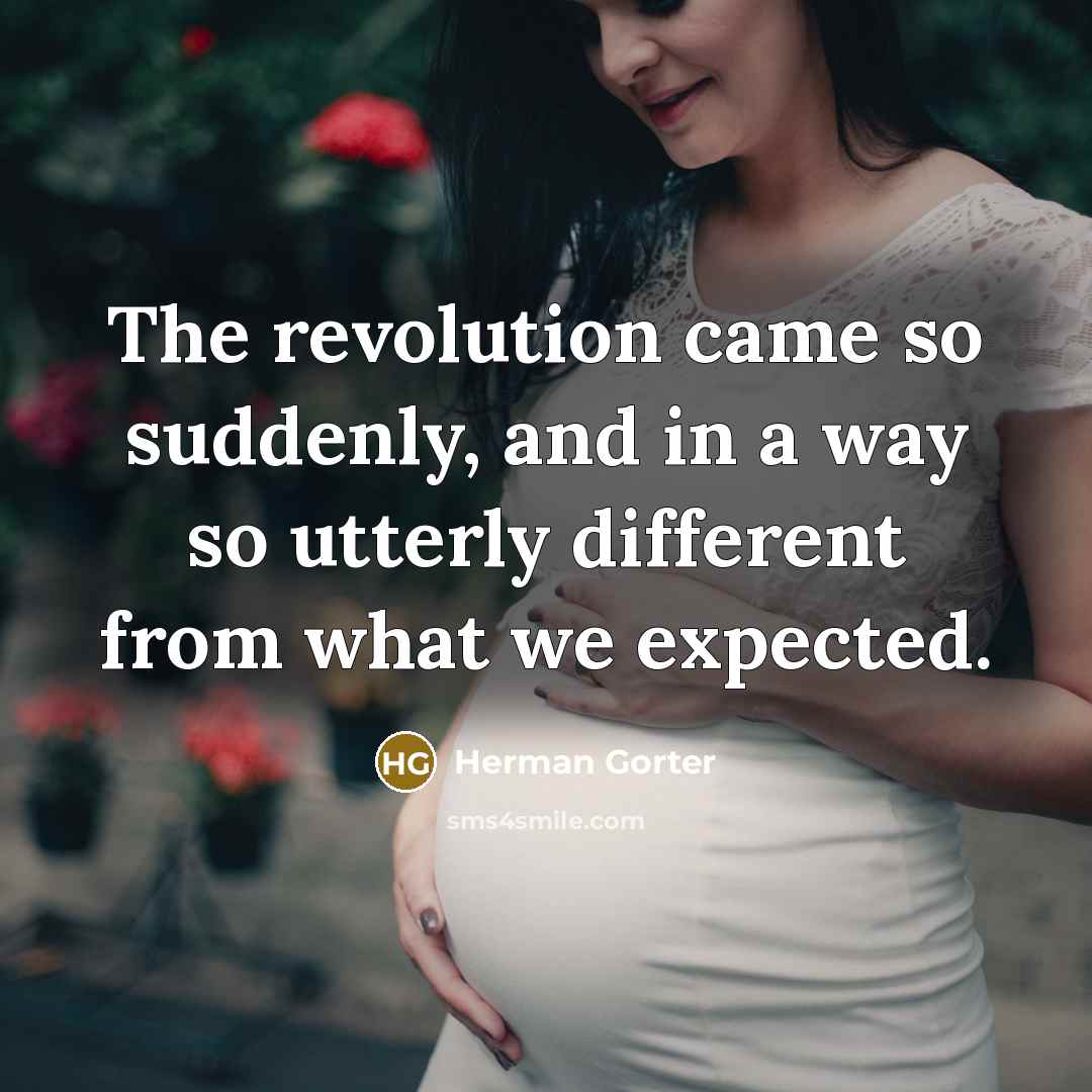 “The revolution came so suddenly, and in a way so…” quote by Herman Gorter