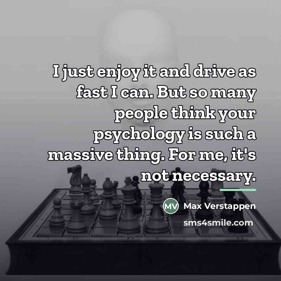 “I just enjoy it and drive as fast I can.…” quote by Max Verstappen