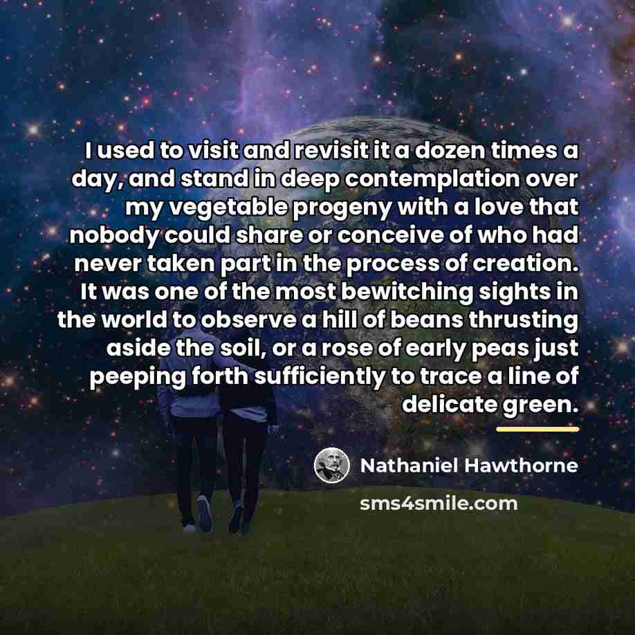“I used to visit and revisit it a dozen times…” quote by Nathaniel Hawthorne