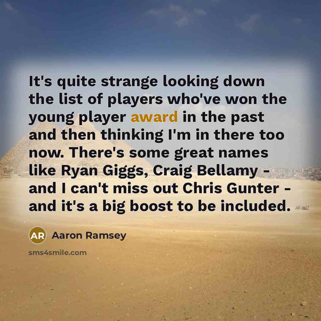“It's quite strange looking down the list of players who've…” quote by Aaron Ramsey