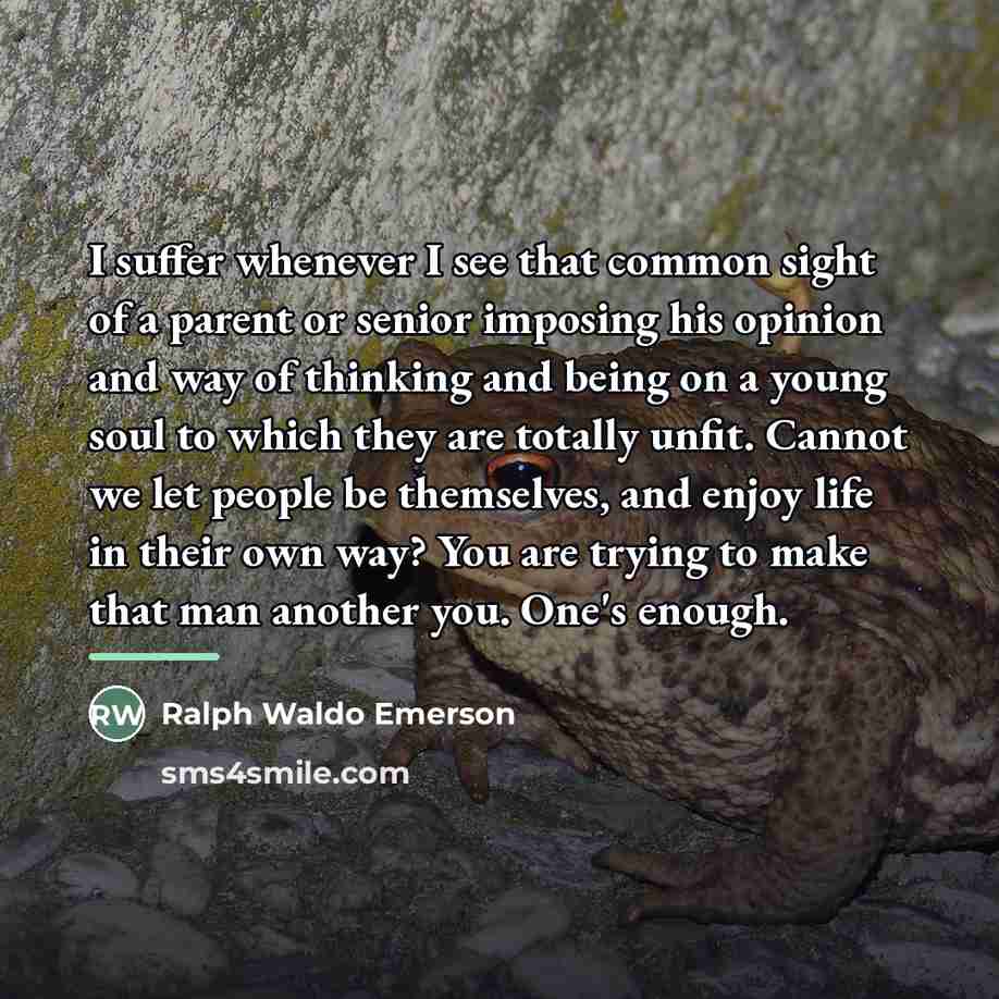 “I suffer whenever I see that common sight of a…” quote by Ralph Waldo Emerson