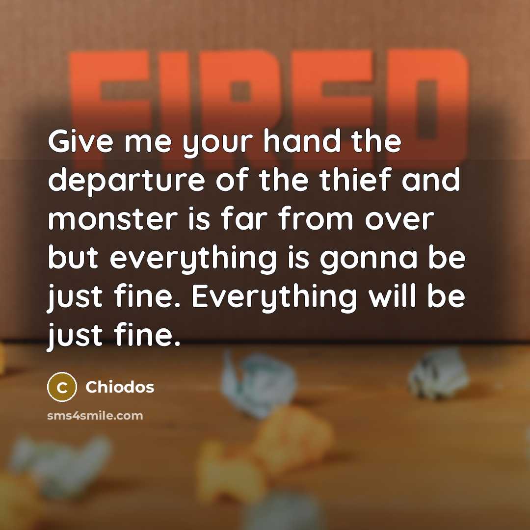 “Give me your hand the departure of the thief and…” quote by Chiodos