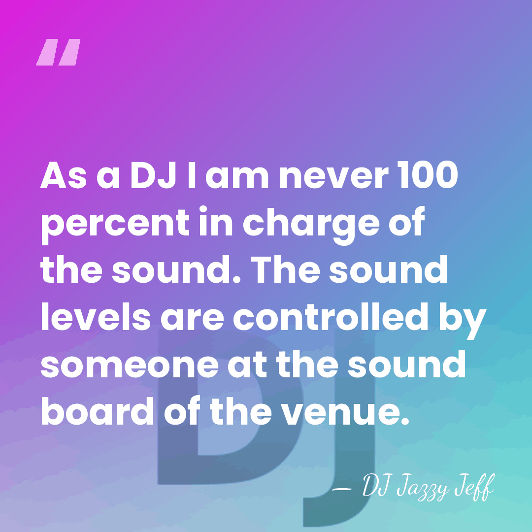 As a DJ I am never 100 percent in charge of the&hellip; - DJ Jazzy Jeff