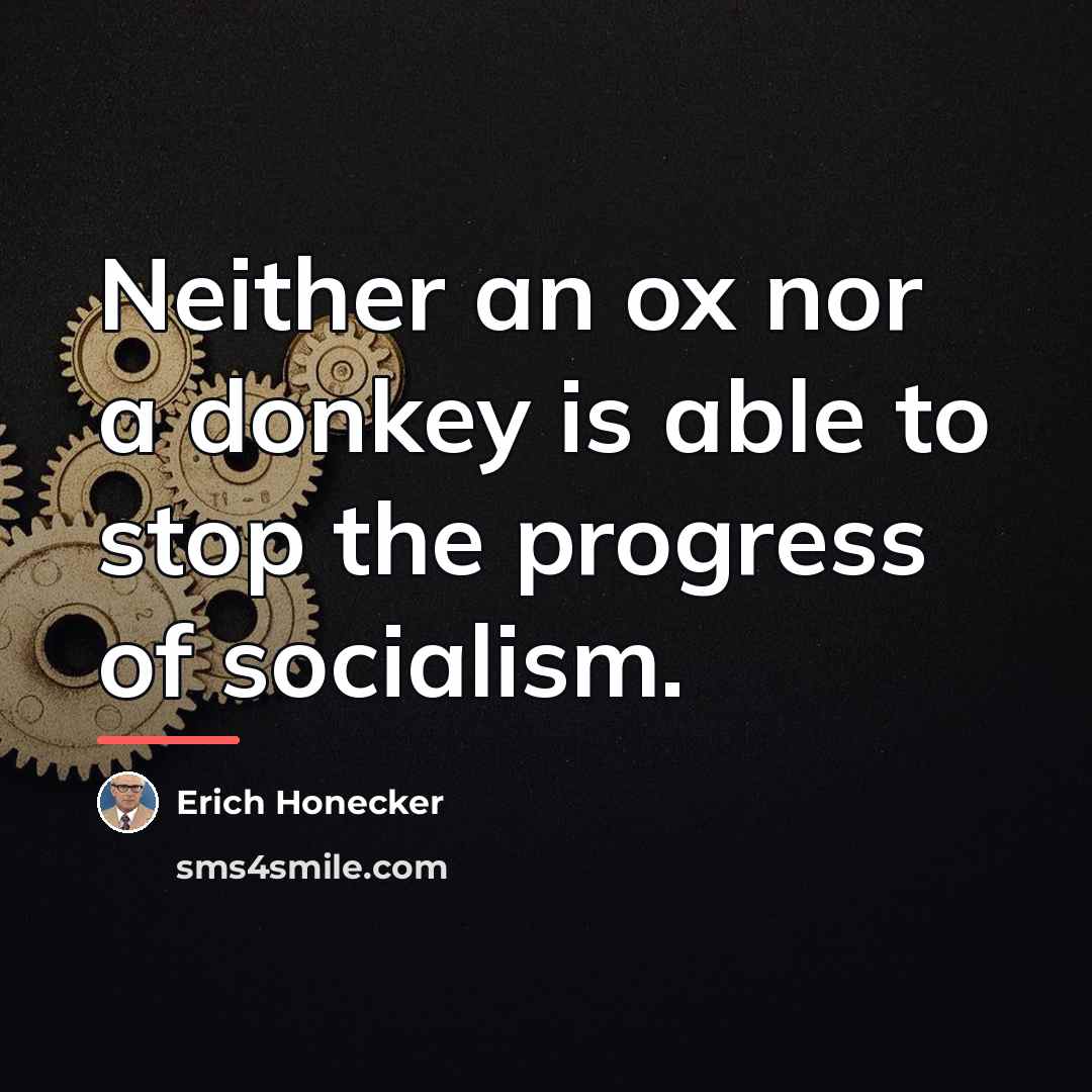 “Neither an ox nor a donkey is able to stop…” quote by Erich Honecker