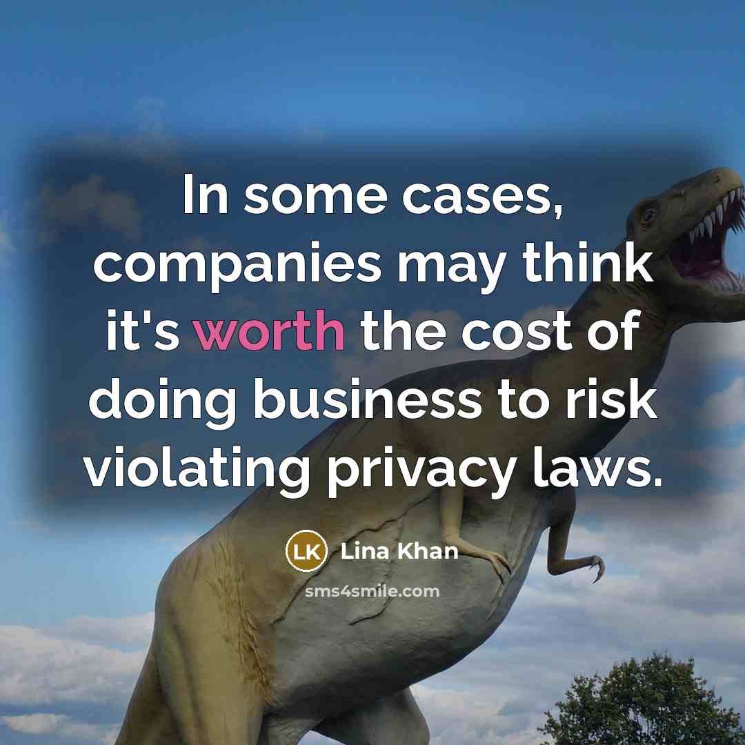 “In some cases, companies may think it's worth the cost…” quote by Lina Khan