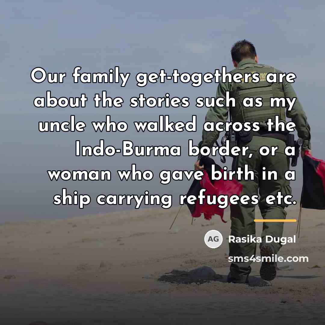 “Our family get-togethers are about the stories such as my…” quote by Rasika Dugal