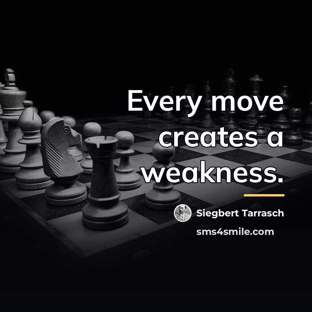 “Every move creates a weakness.…” quote by Siegbert Tarrasch