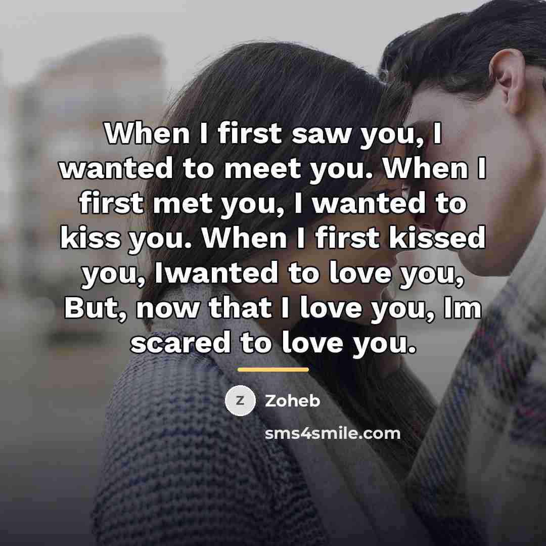 “When I first saw you, I wanted to meet you.…” quote by Zoheb