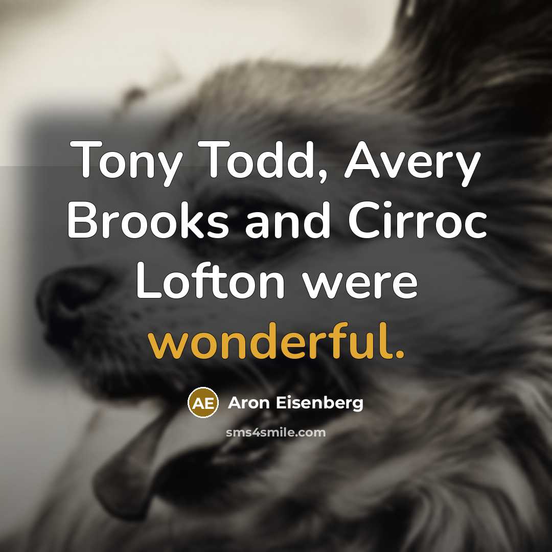 “Tony Todd, Avery Brooks and Cirroc Lofton were wonderful.…” quote by Aron Eisenberg