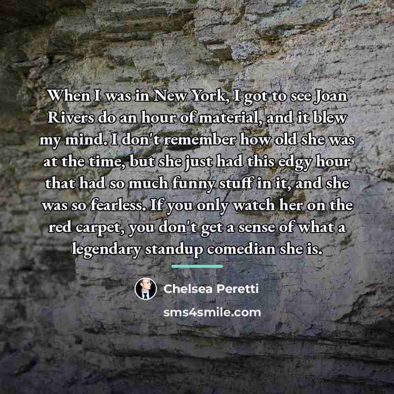“When I was in New York, I got to see…” quote by Chelsea Peretti