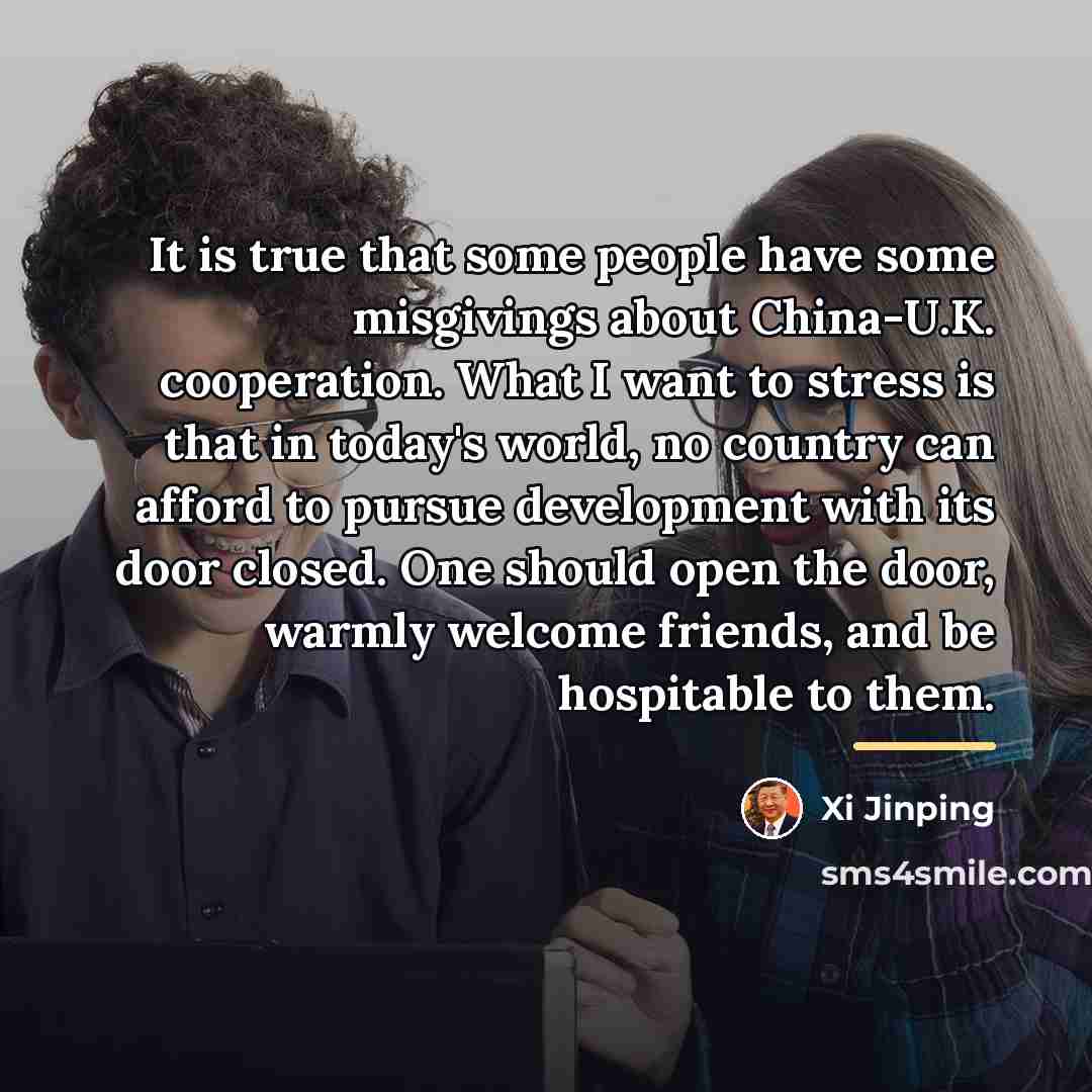 “It is true that some people have some misgivings about…” quote by Xi Jinping