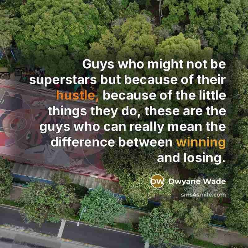 “Guys who might not be superstars but because of their…” quote by Dwyane Wade