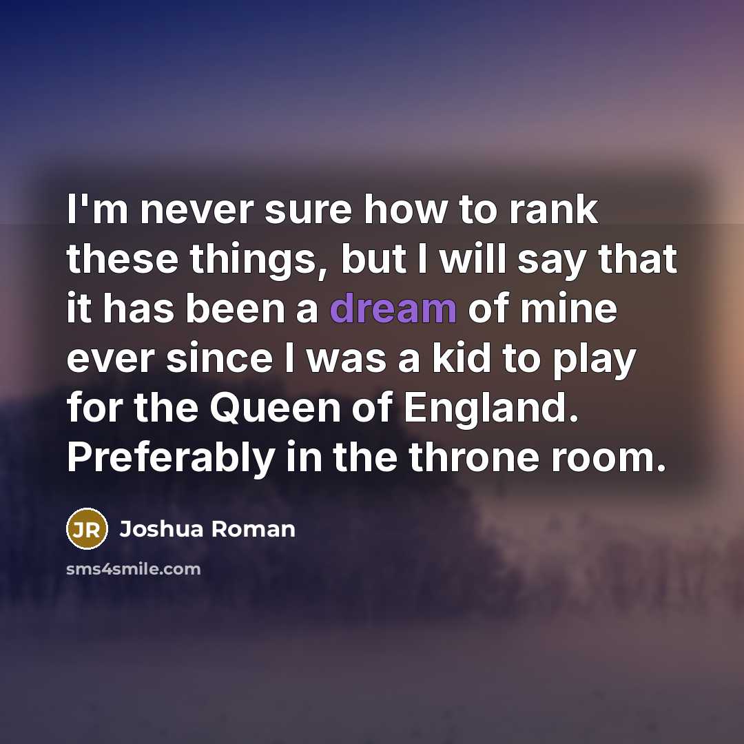“I'm never sure how to rank these things, but I…” quote by Joshua Roman