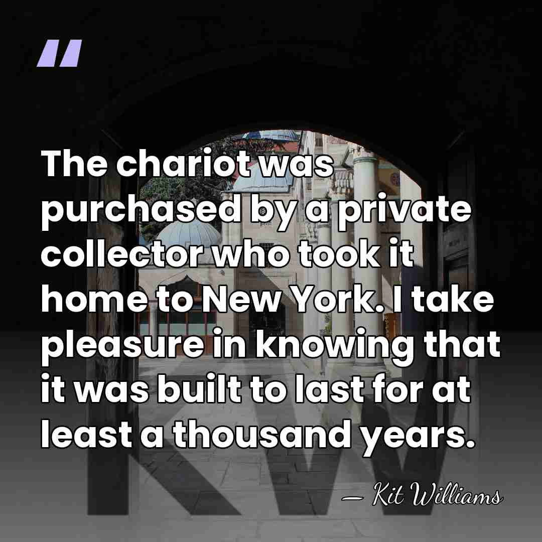 The chariot was purchased by a private collector who took it home&hellip; - Kit Williams