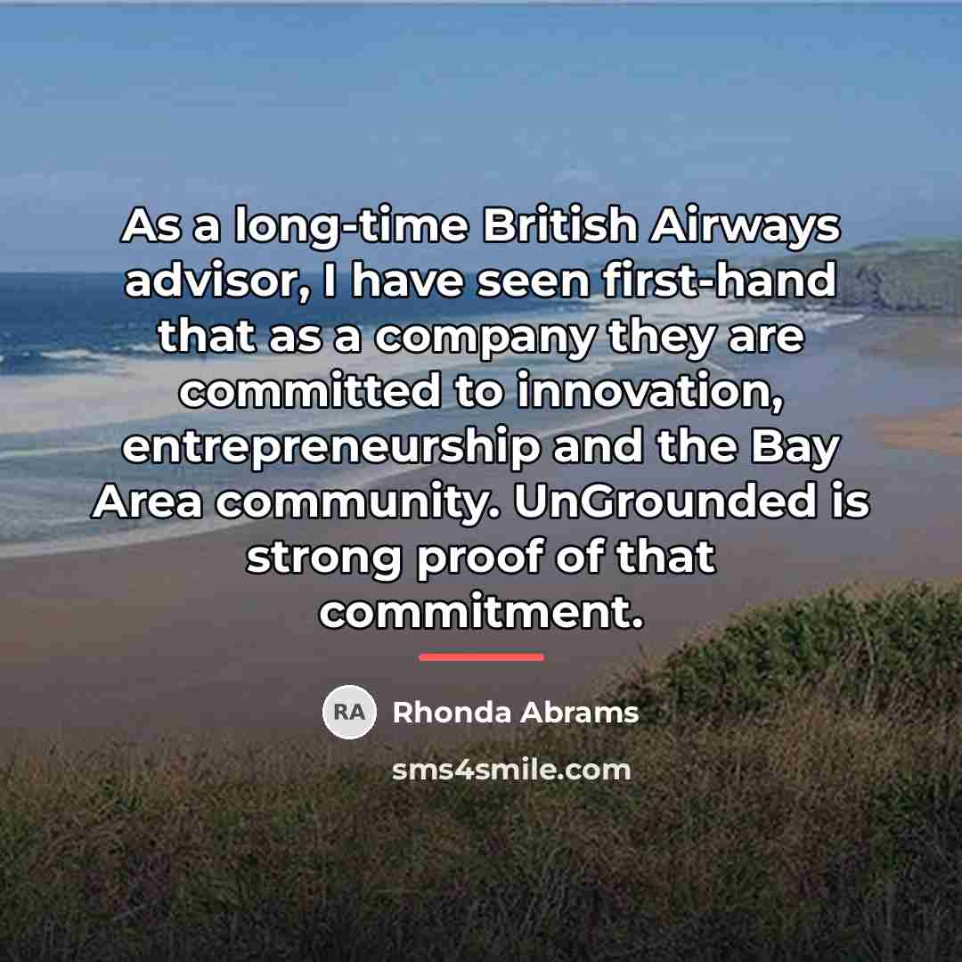 “As a long-time British Airways advisor, I have seen first-hand…” quote by Rhonda Abrams