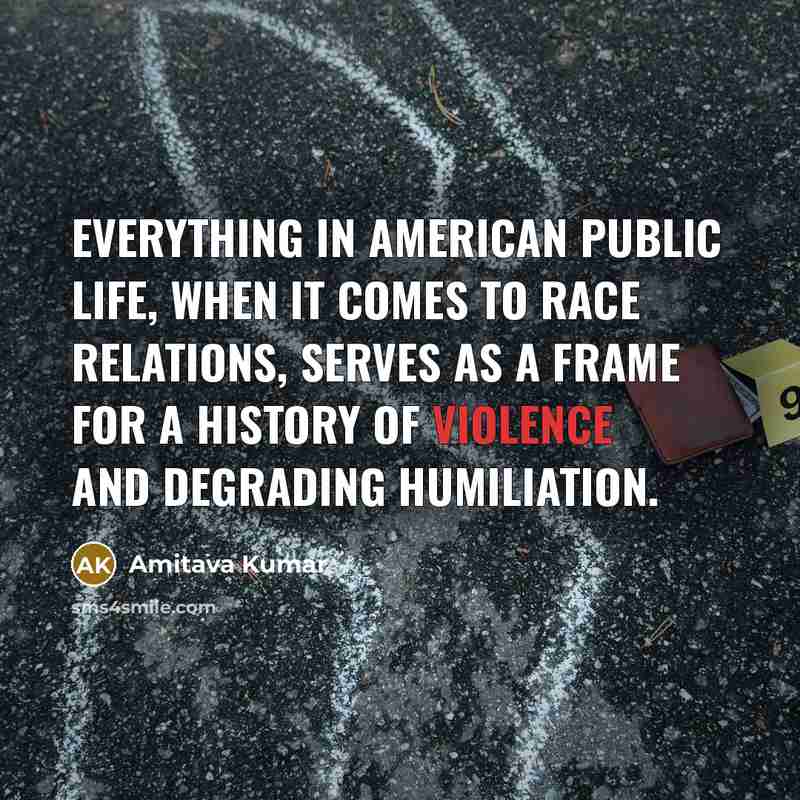 “Everything in American public life, when it comes to race…” quote by Amitava Kumar