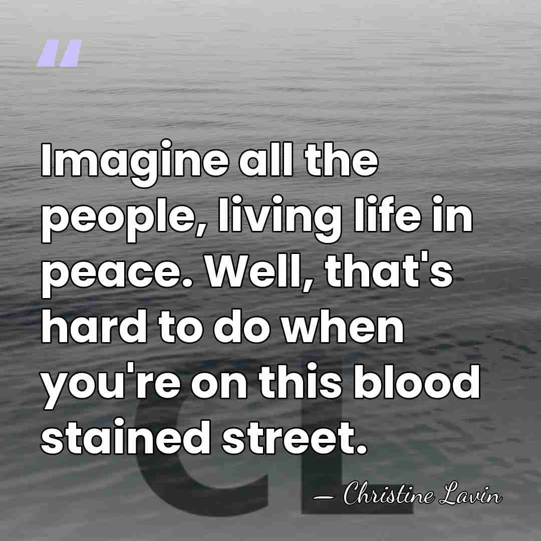 Imagine all the people, living life in peace. Well, that's hard to&hellip; - Christine Lavin
