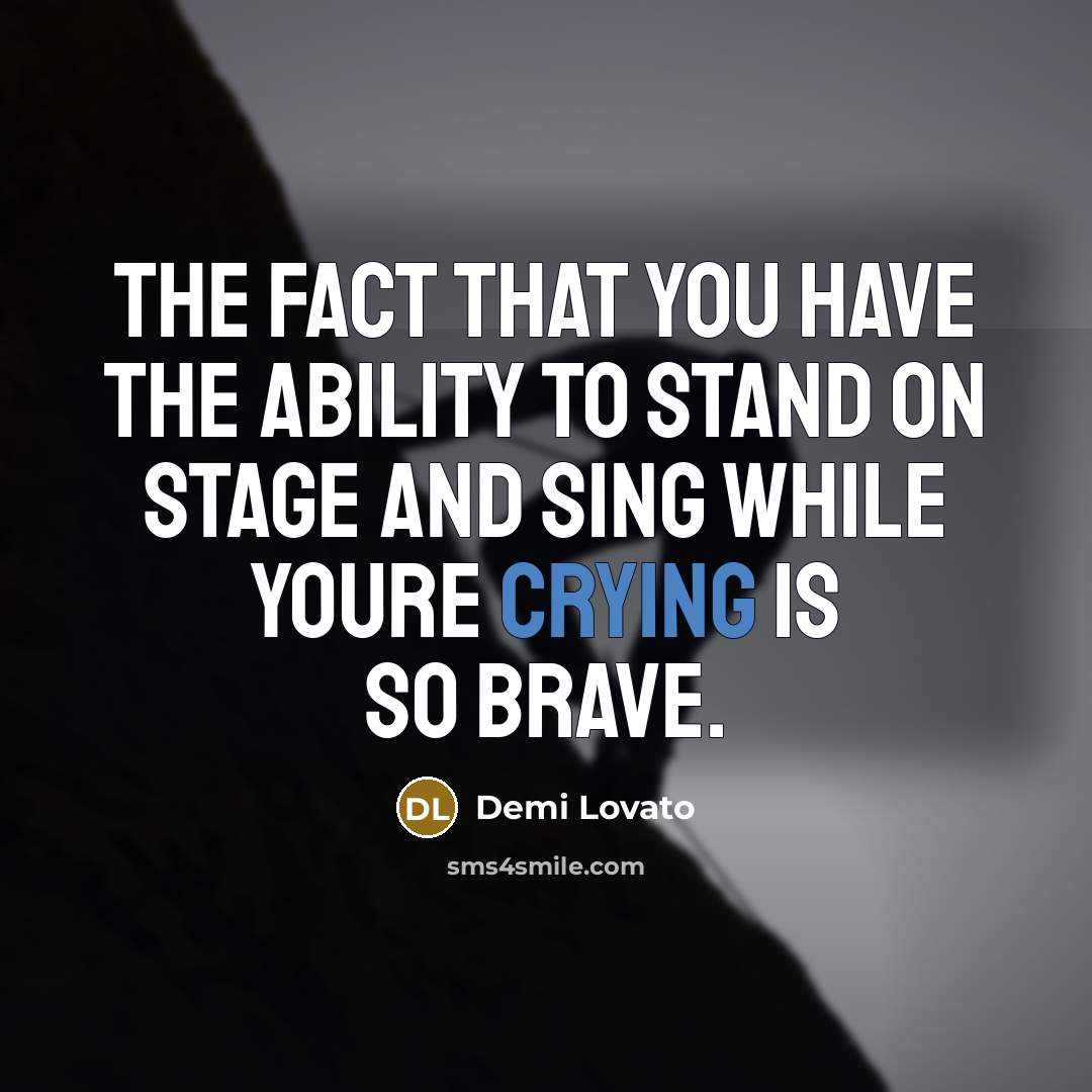 “The Fact That You Have The Ability To Stand On…” quote by Demi Lovato