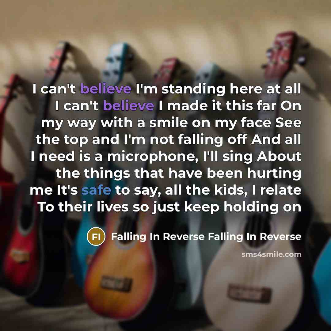 “I can't believe I'm standing here at all I can't…” quote by Falling In Reverse Falling In Reverse