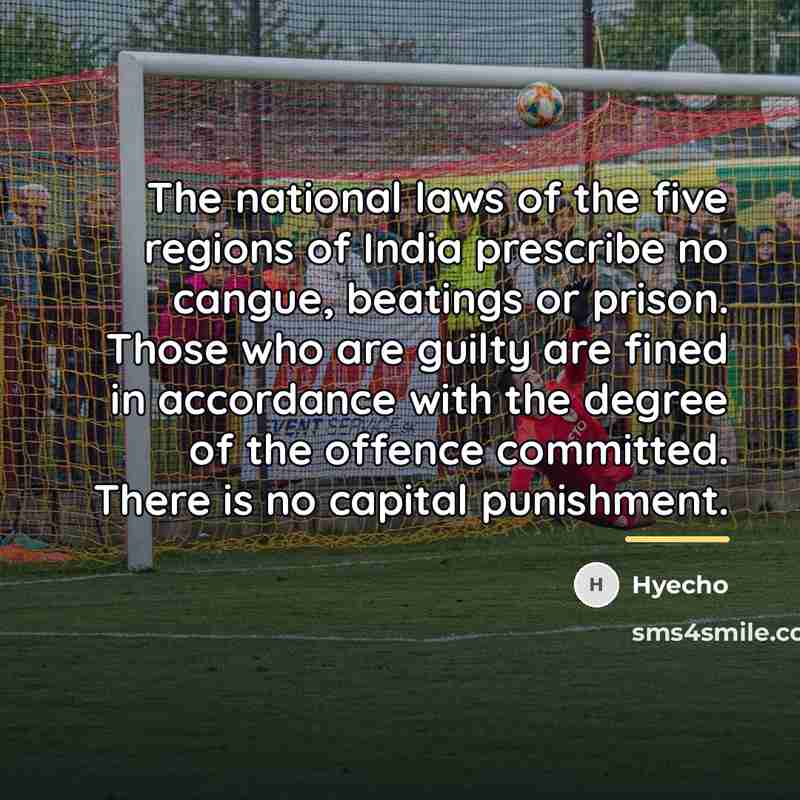 “The national laws of the five regions of India prescribe…” quote by Hyecho