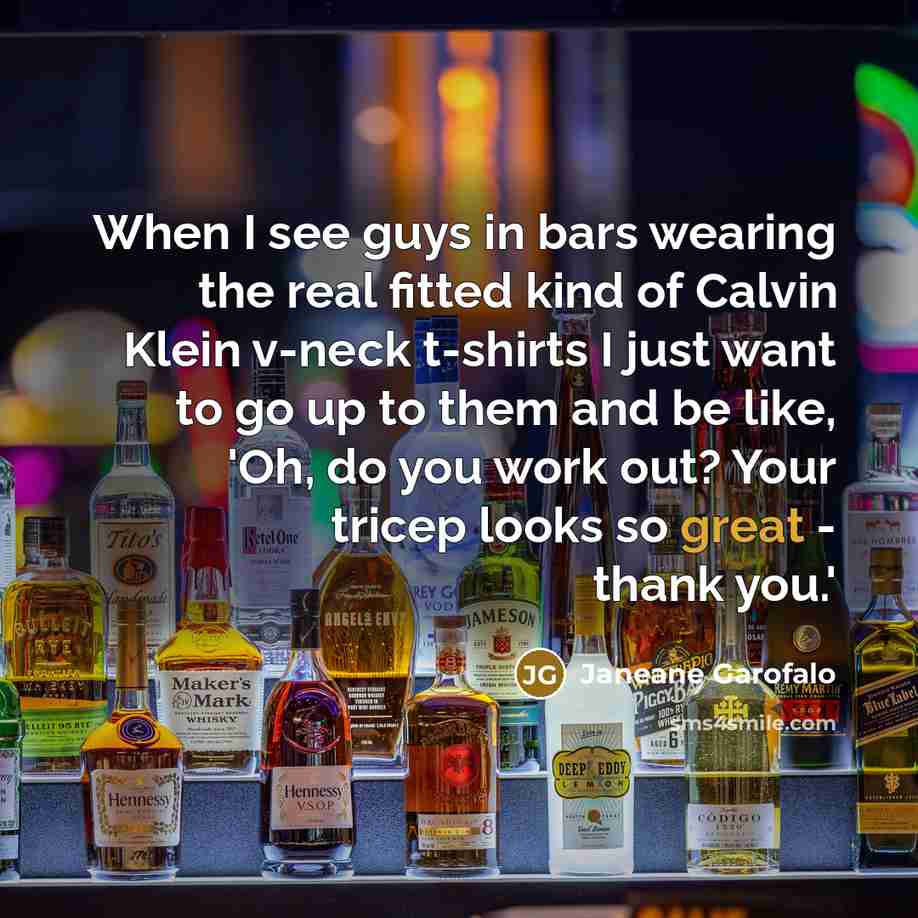 “When I see guys in bars wearing the real fitted…” quote by Janeane Garofalo