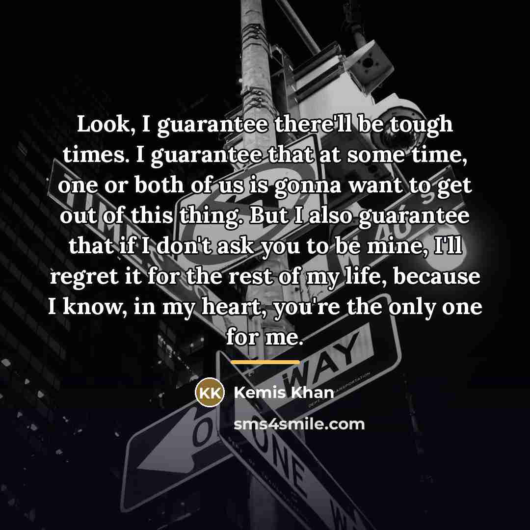 “Look, I guarantee there'll be tough times. I guarantee that…” quote by Kemis Khan