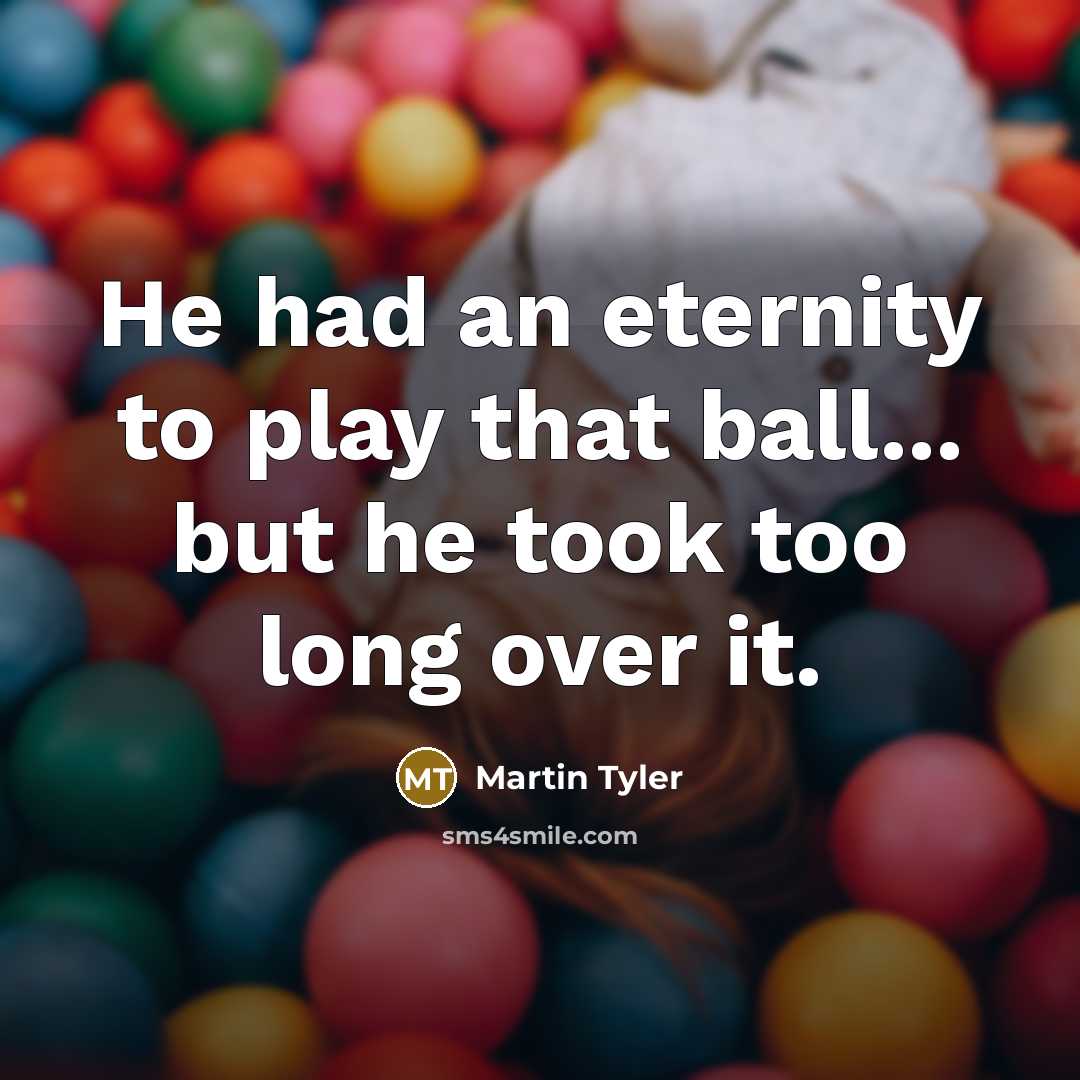 “He had an eternity to play that ball... but he…” quote by Martin Tyler
