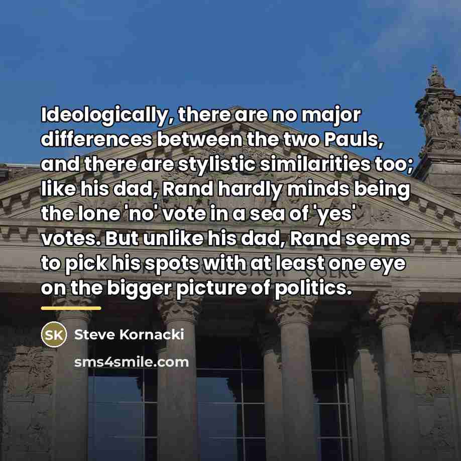 “Ideologically, there are no major differences between the two Pauls,…” quote by Steve Kornacki