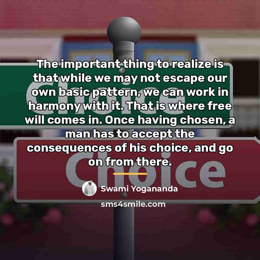“The important thing to realize is that while we may…” quote by Swami Yogananda