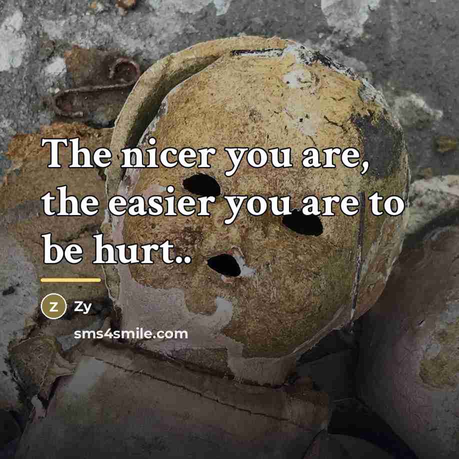 “The nicer you are, the easier you are to be…” quote by Zy