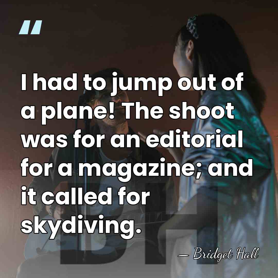 I had to jump out of a plane! The shoot was for&hellip; - Bridget Hall