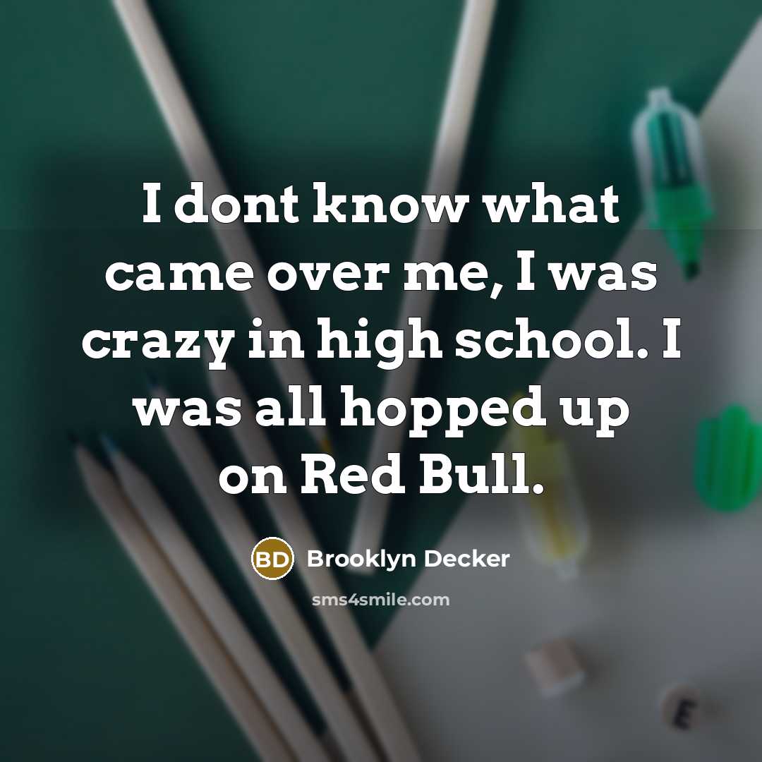 “I dont know what came over me, I was crazy…” quote by Brooklyn Decker