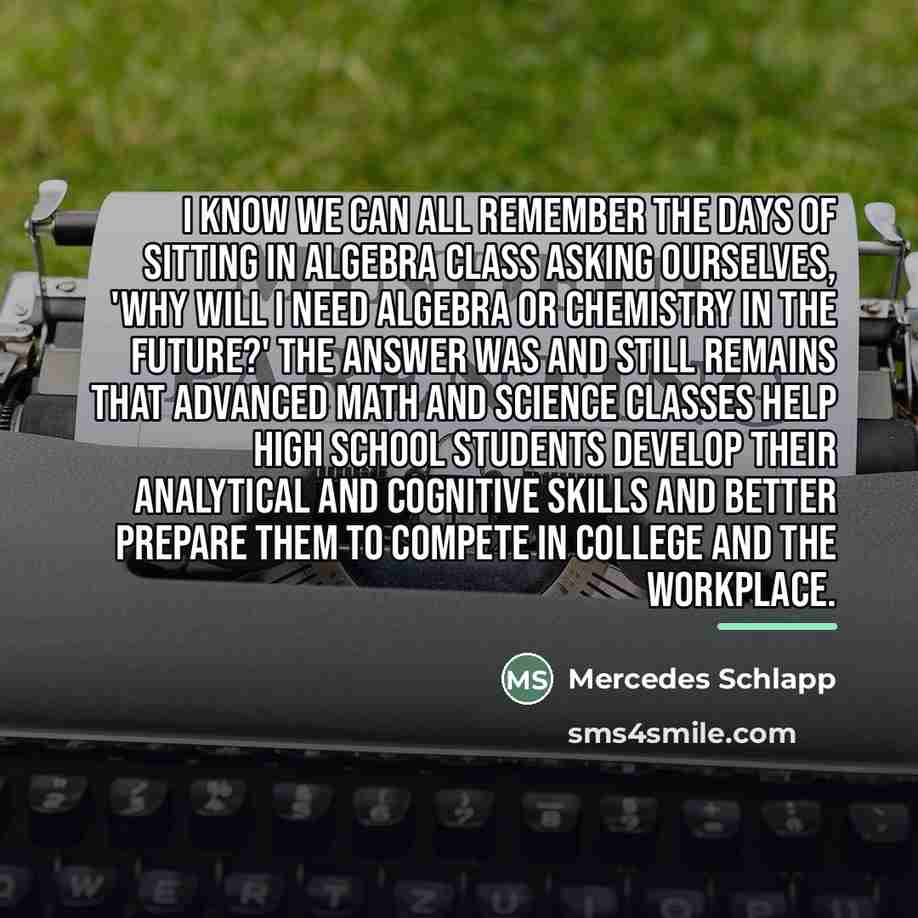 “I know we can all remember the days of sitting…” quote by Mercedes Schlapp