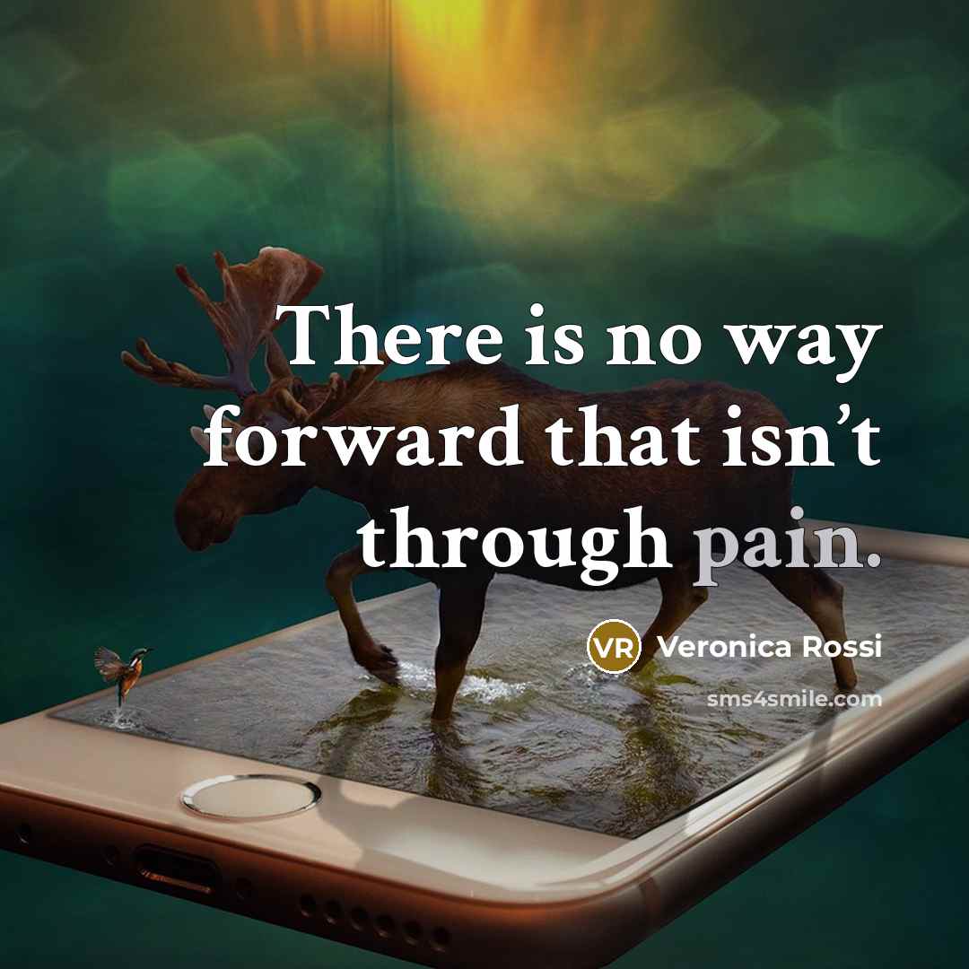 “There is no way forward that isn’t through pain.” quote by Veronica Rossi
