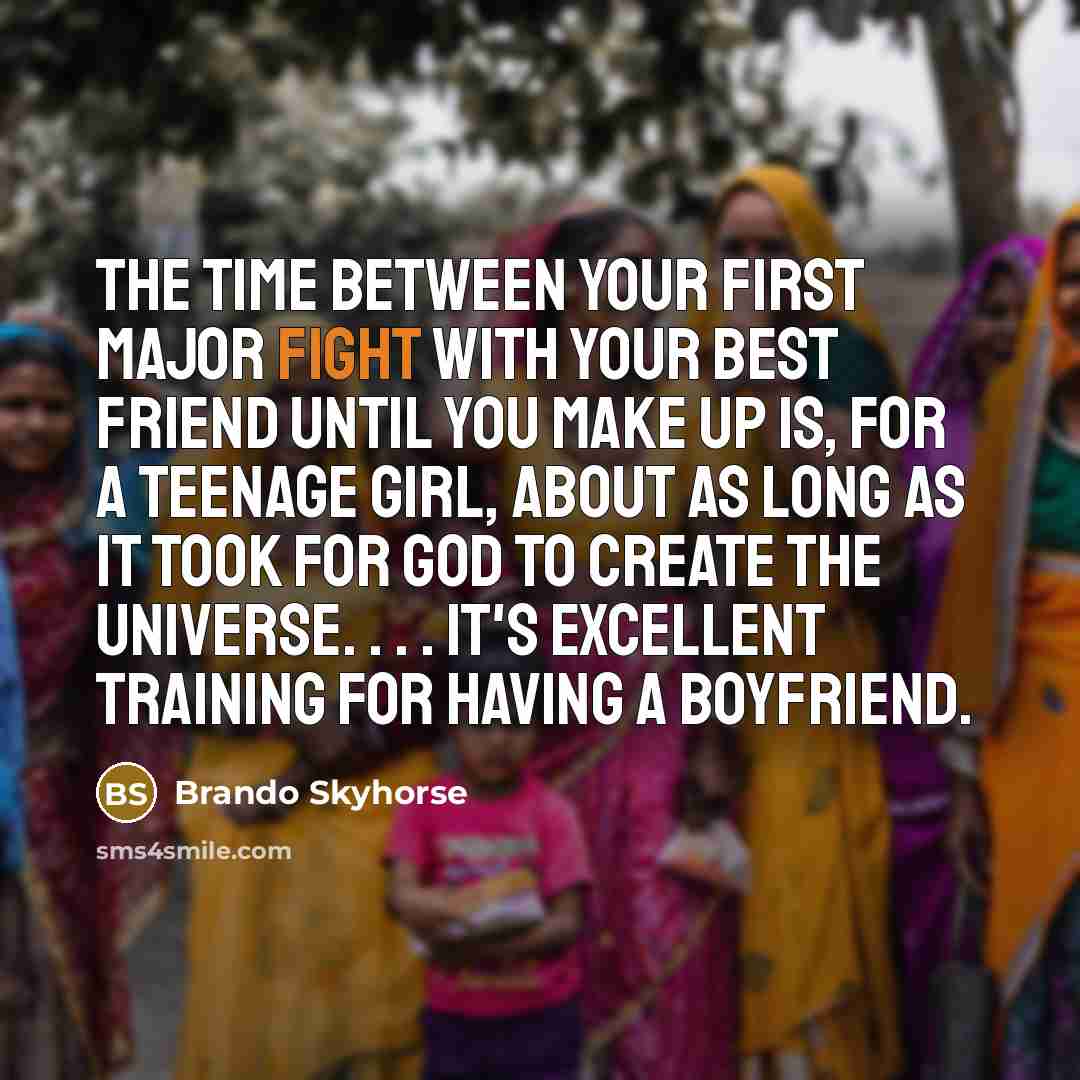 “The time between your first major fight with your best…” quote by Brando Skyhorse