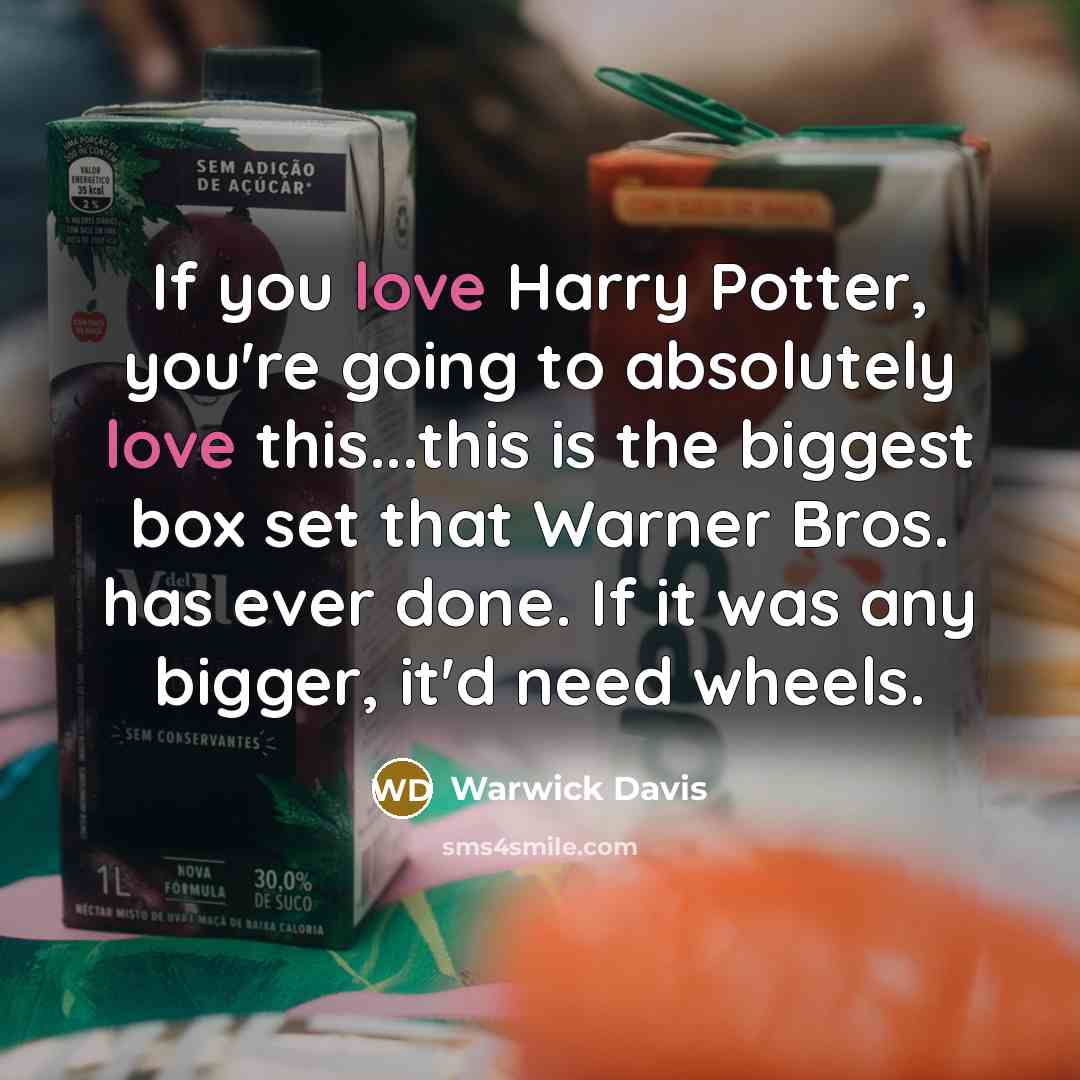 “If you love Harry Potter, you're going to absolutely love…” quote by Warwick Davis