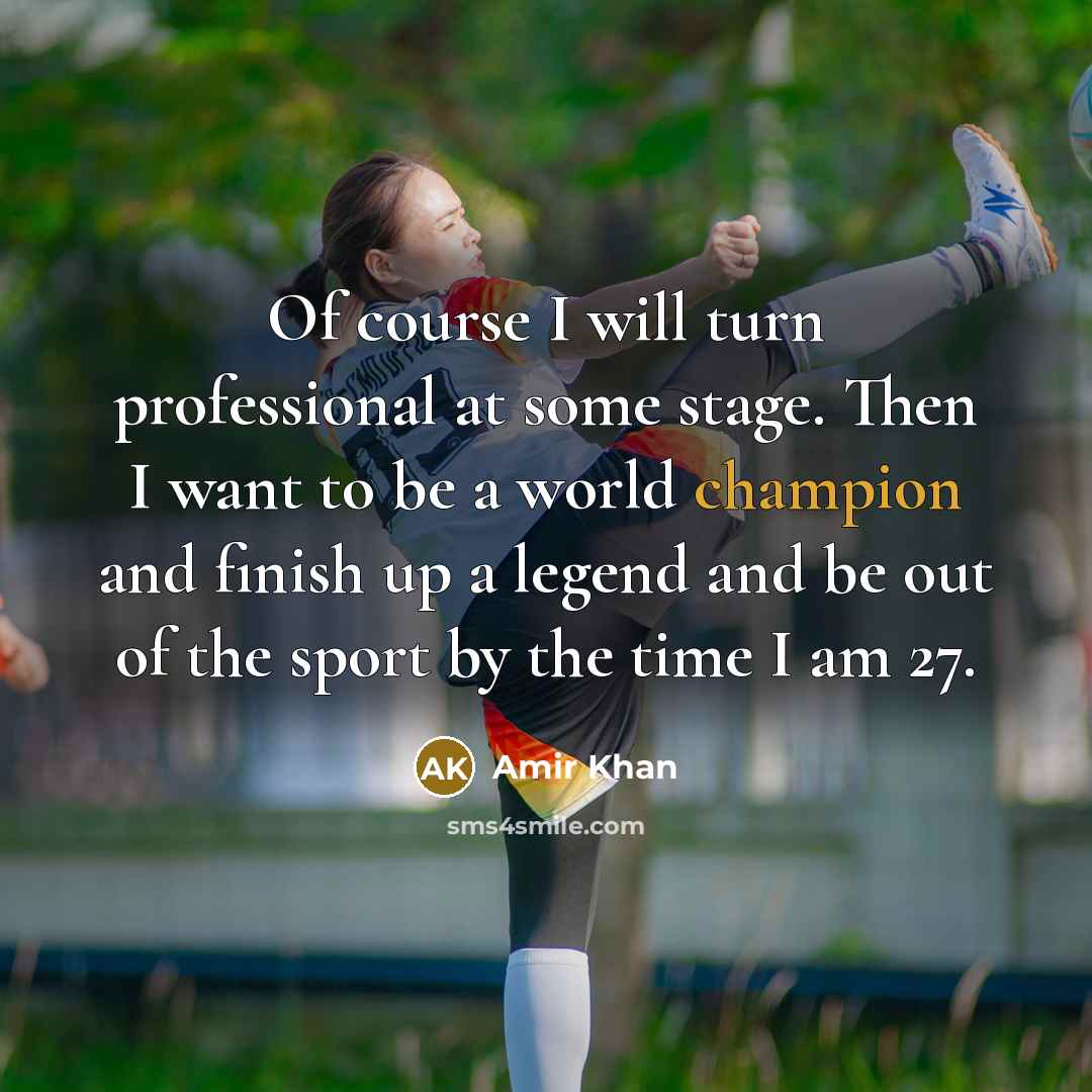 “Of course I will turn professional at some stage. Then…” quote by Amir Khan