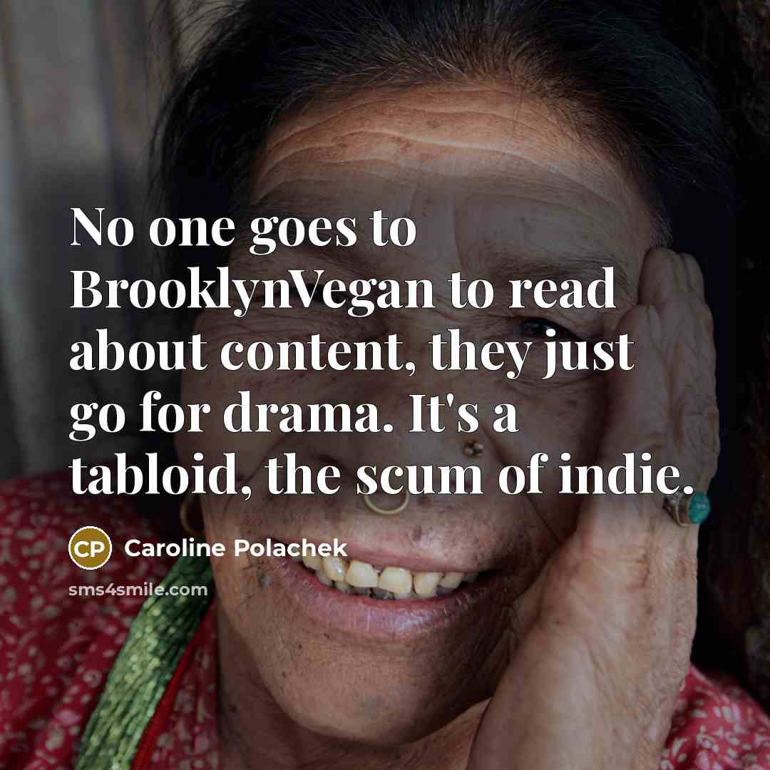 “No one goes to BrooklynVegan to read about content, they…” quote by Caroline Polachek